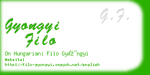 gyongyi filo business card